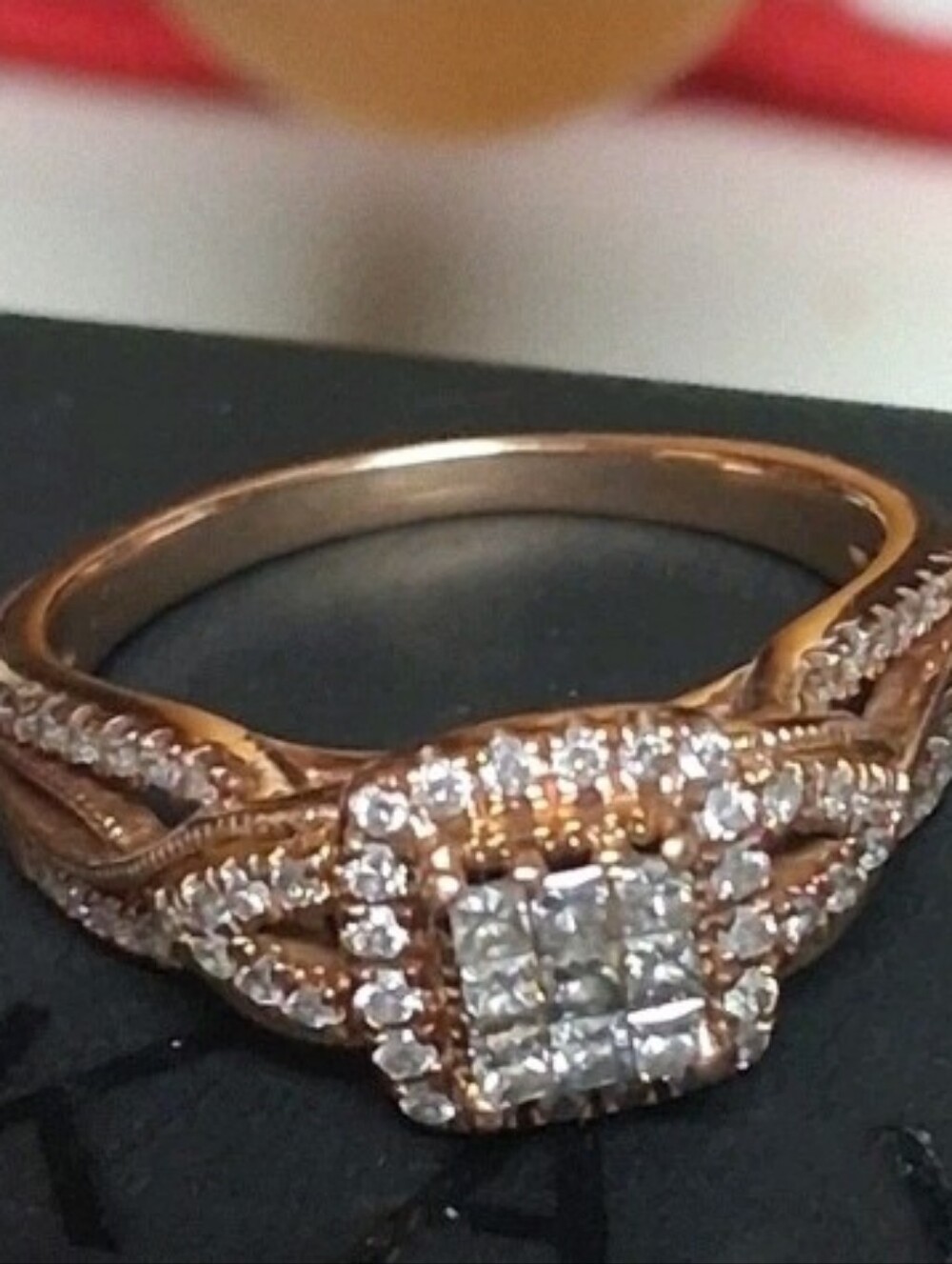 Kay Jewelers Rose Gold 10k Diamond Cluster Halo Ring